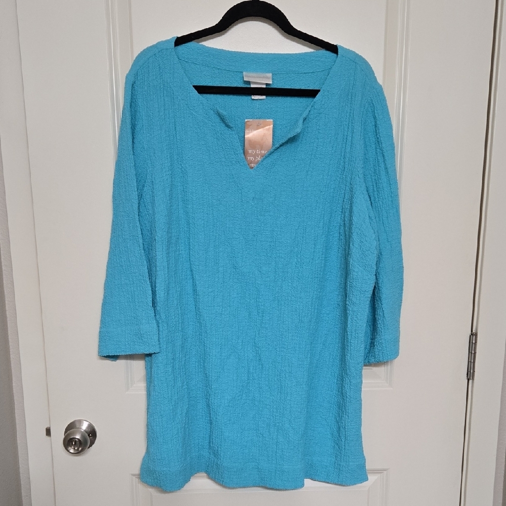 Soft Surroundings Turquoise Tunic Top